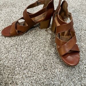 Elegant Brown Strappy Heels